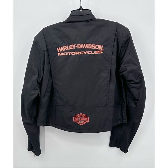 Harley Davidson Motorcycles Womens Cafe Racer Size Large Nylon Jacket Zip Moto B - Picture 2 of 11
